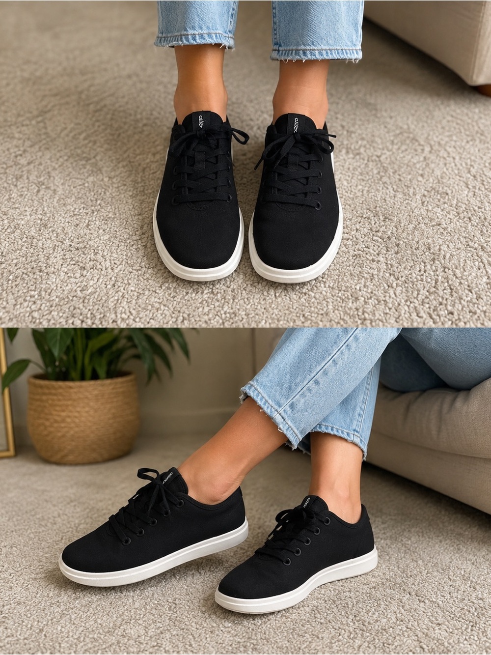 Allbirds Wool Pipers Black Sneakers Women’s 7 Lightweight Casual Shoes